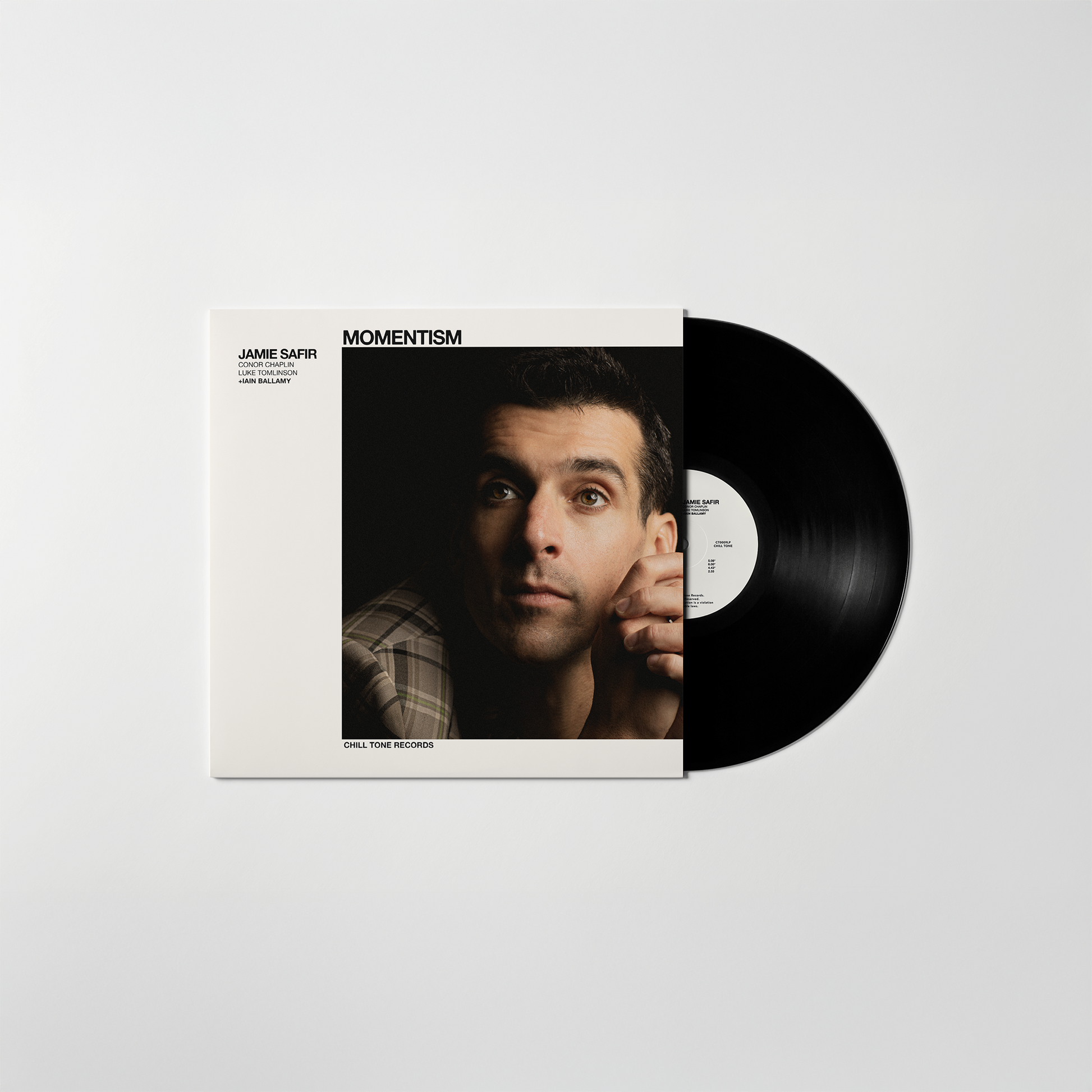 Jamie Safir Momentism vinyl record box mockup