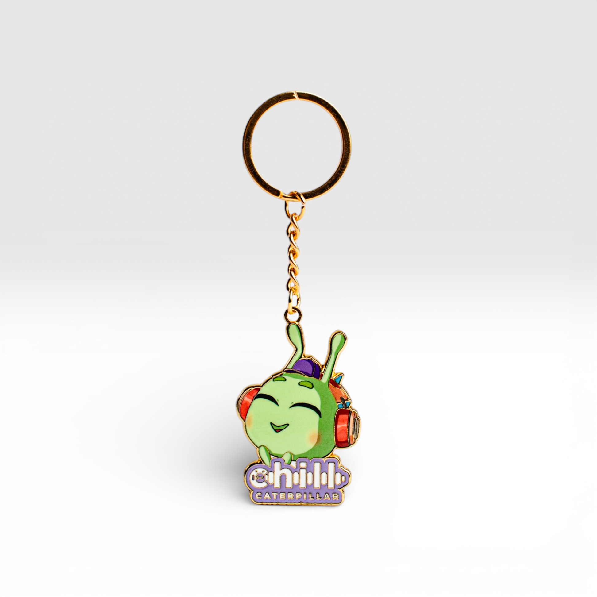 Chill Caterpillar logo keychain merch