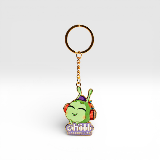 Chill Caterpillar logo keychain merch