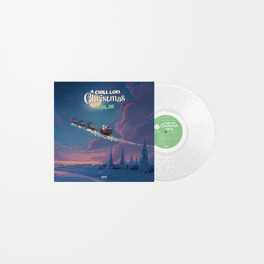 A Chill Lofi Christmas Vol. III limited-edition vinyl record, front cover — Chill Caterpillar lofi label