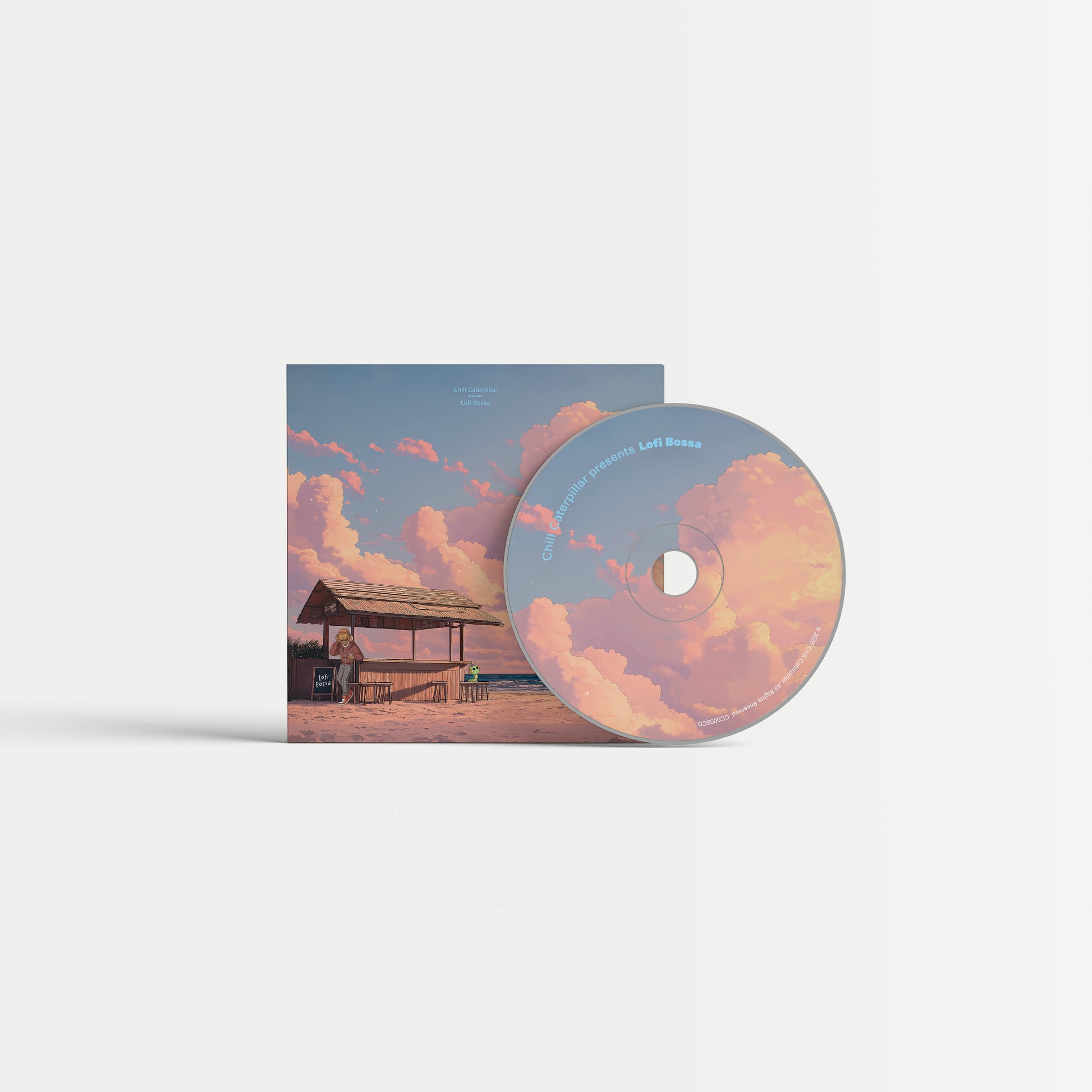 Chill Caterpillar Lofi Bossa CD package, alternate view