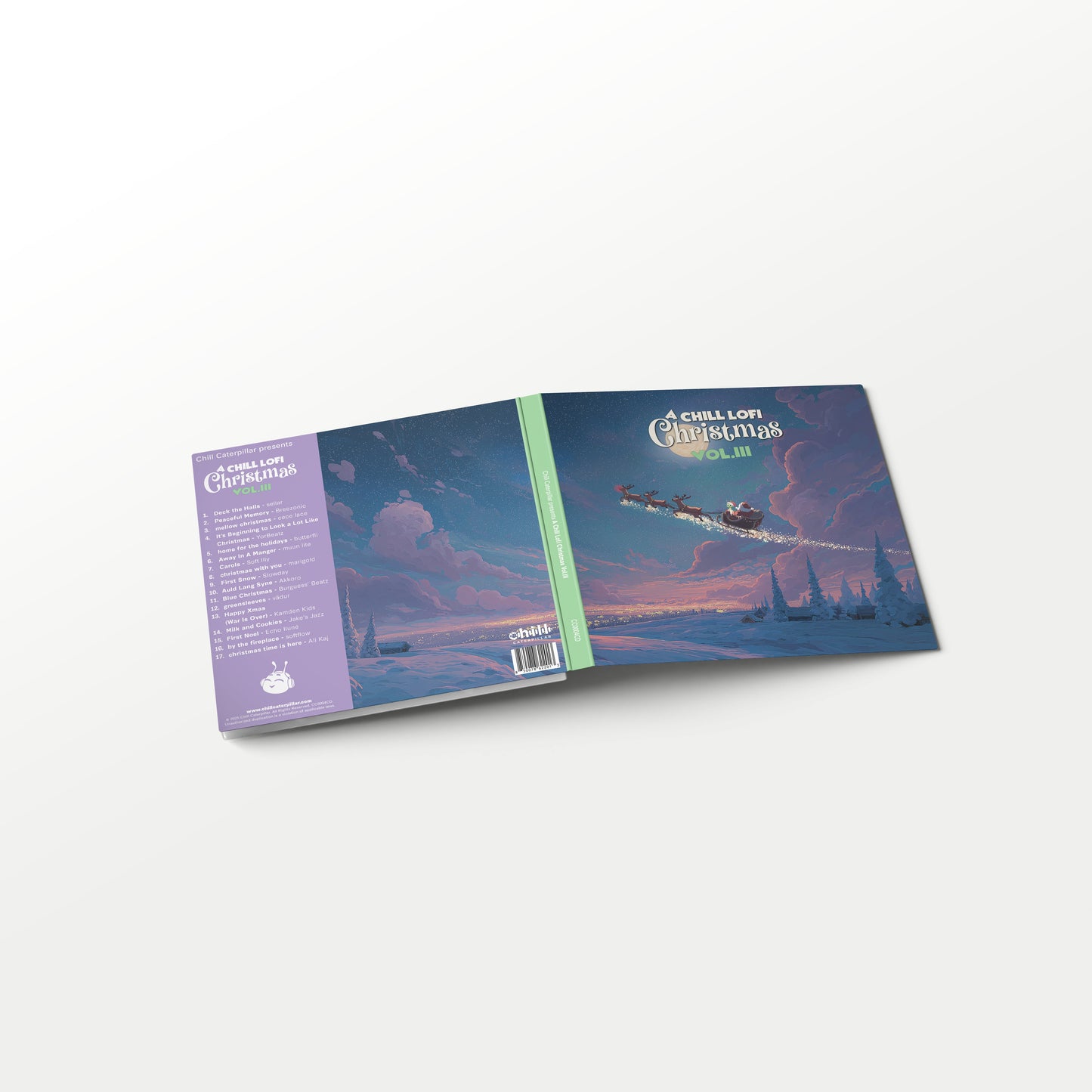 A Chill Lofi Christmas Vol. III CD back cover with tracklist